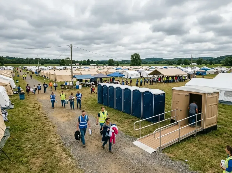 disaster-relief-camp-restrooms-010 — frequently asked questions, Dumpster & Portable Bathrooms Rental in Trumann, AR